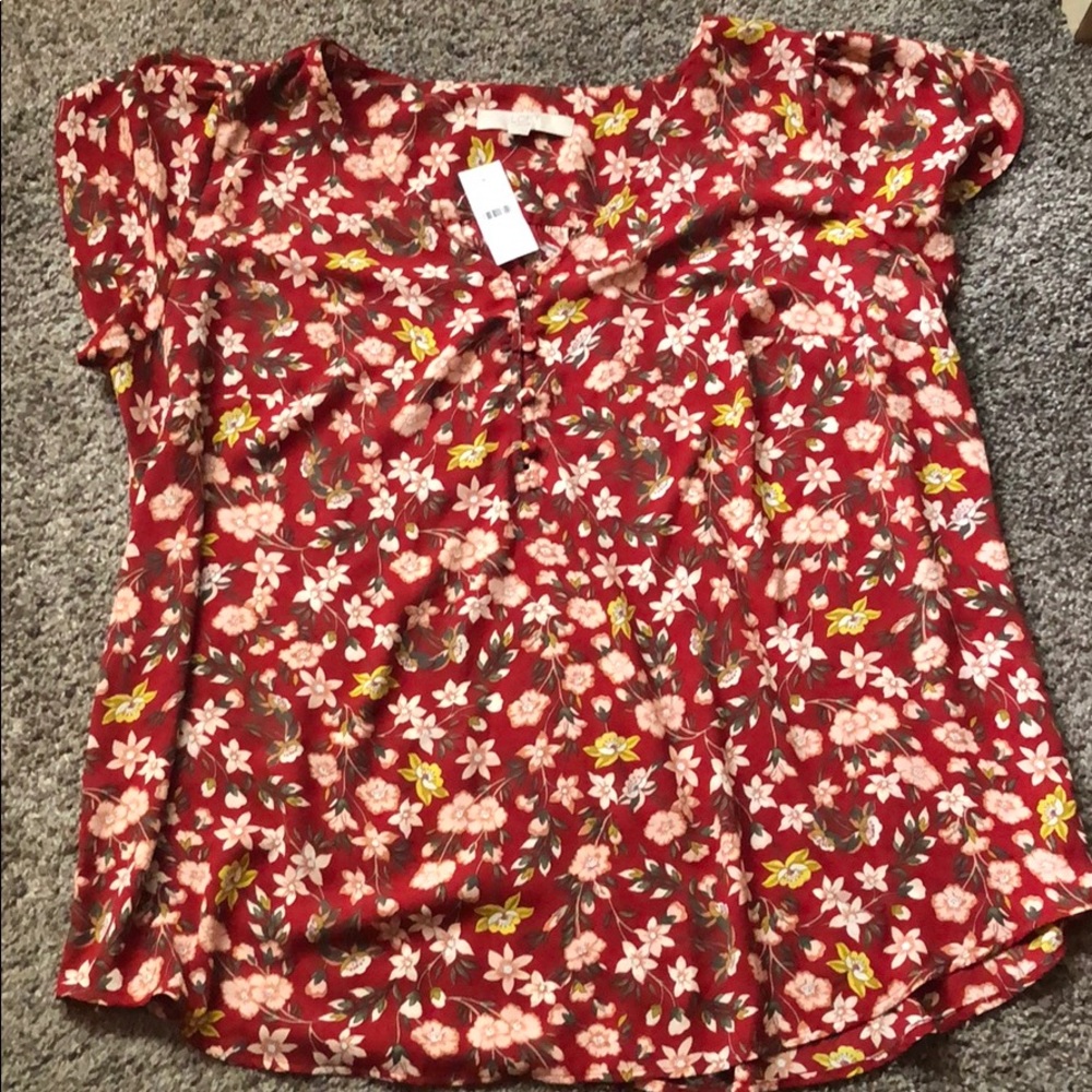 Loft short sleeve blouse